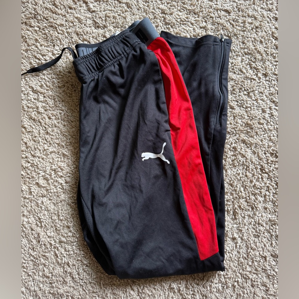 Puma Black and Red Drycell Joggers